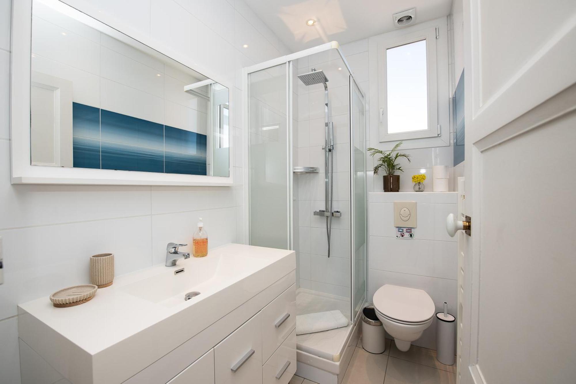 סנרי-סור-מר Confortable T2 Vue Mer Avec Terrasse Amenagee Et Parking Prive, Plage Et Port A Pied מראה חיצוני תמונה